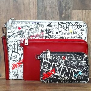 DKNY Wristlet Pouches Trio NWOT